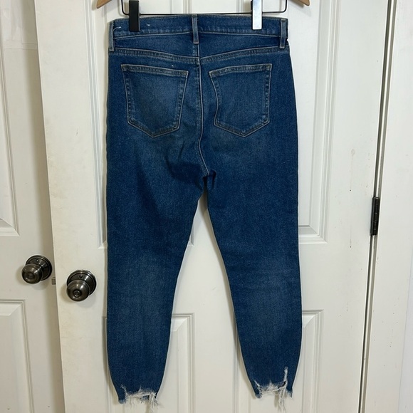 LOFT high waist skinny ankle jeans size 28 / 6 inseam 24” blue jeans - Picture 3 of 6